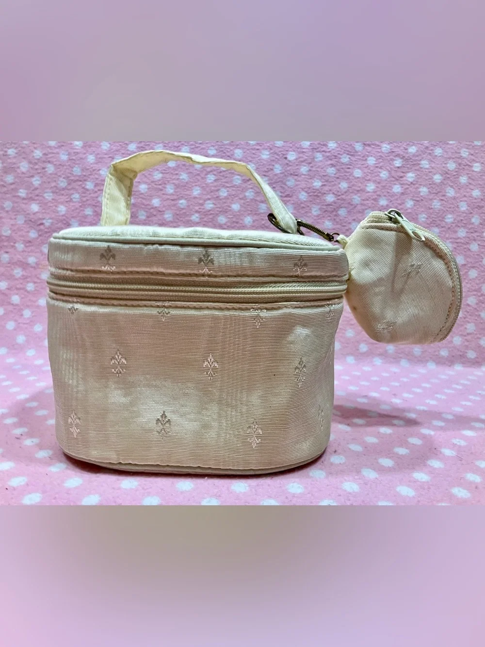 Oscar de la Renta Cream Travel/Cosmetic Bag NWT